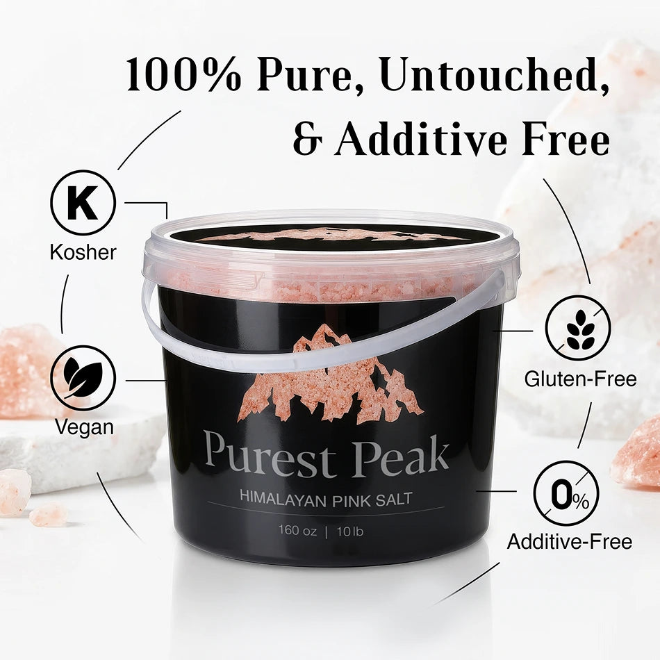 Purest Peak Pink Salt-Coarse Grain- 10lb.